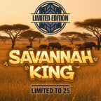 Savannah King text with elephants and trees in the background