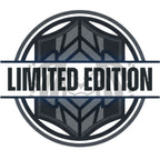 Limited Edition logo with a pauzewear logo and a geometric design on a white background