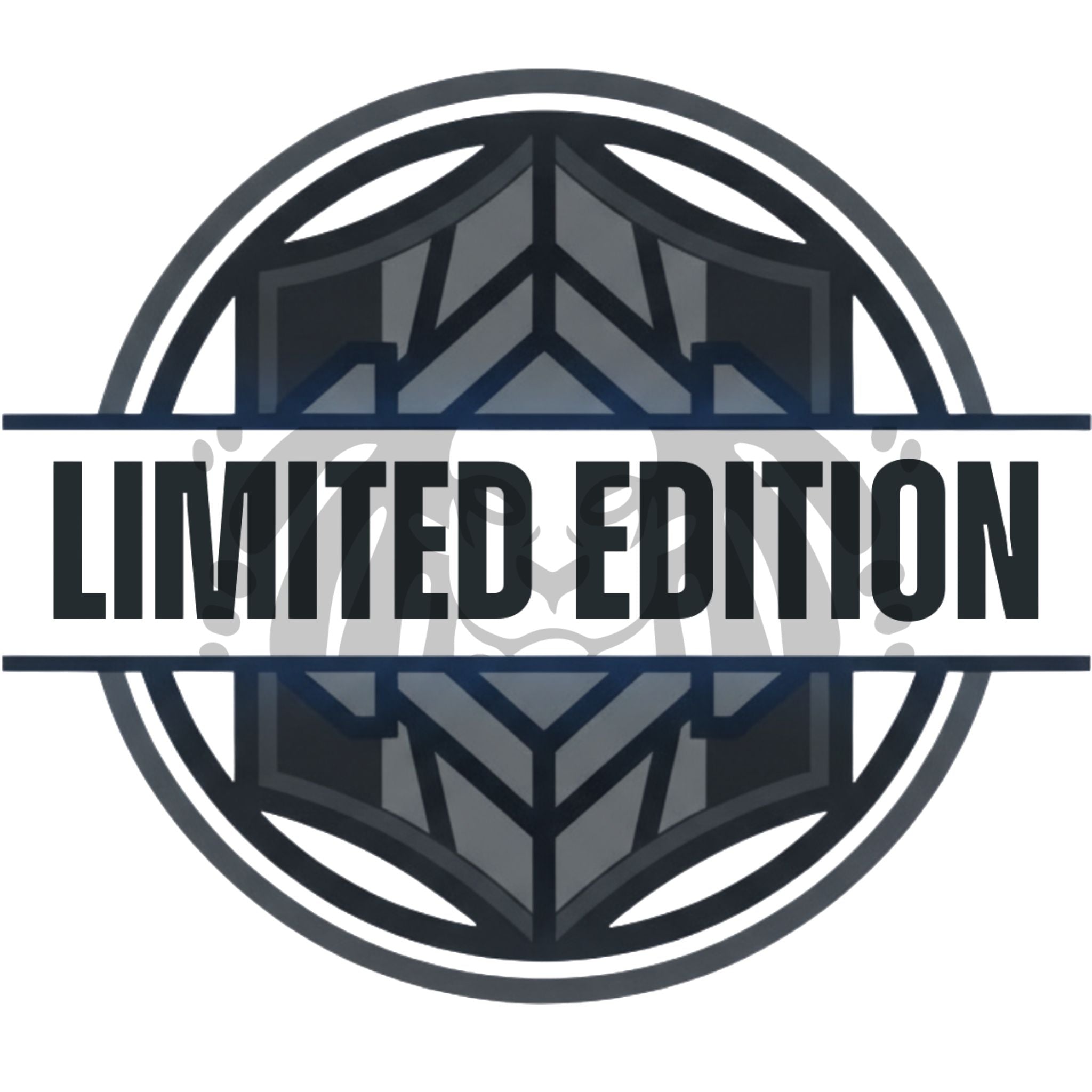 Limited Edition logo with a pauzewear logo and a geometric design on a white background