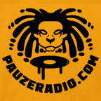 Yellow t-shirt with black graphic of a lion with dreadlocks and 'PAUZERADIO.COM' text.