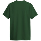 Forest green t-shirt back on a white background