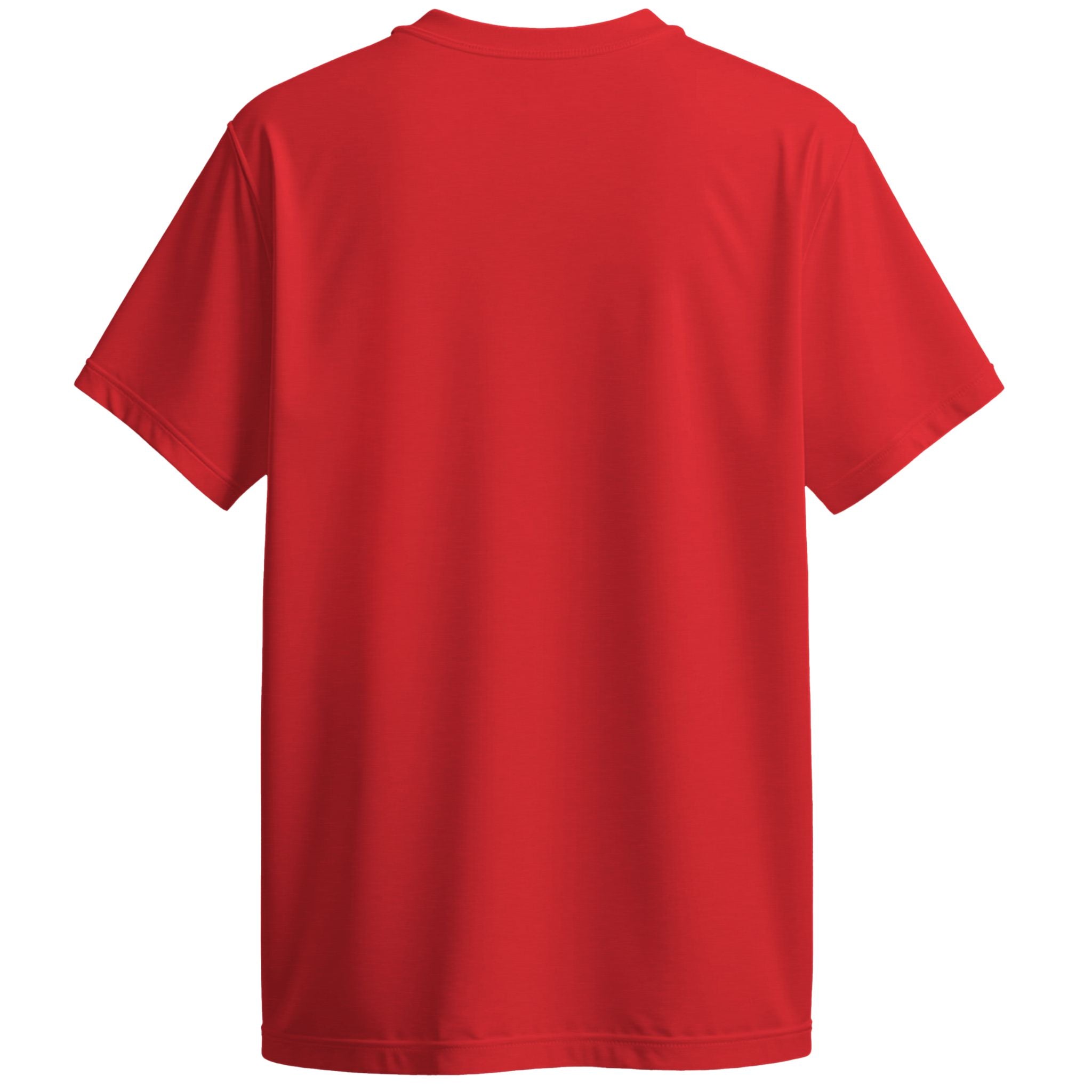 Red t-shirt back on a white background