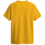 back of yellow t-shirt on a white background